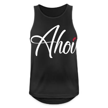 Ahoi - Männer Tank Top atmungsaktiv - Schwarz - Vorne - Nick (188cm)