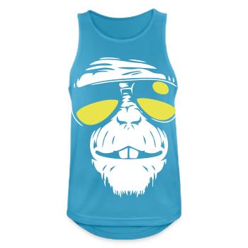 Cool Monkey - Coole Affe - Men's Breathable Tank Top - sapphire blue - Front - Nick (188cm)