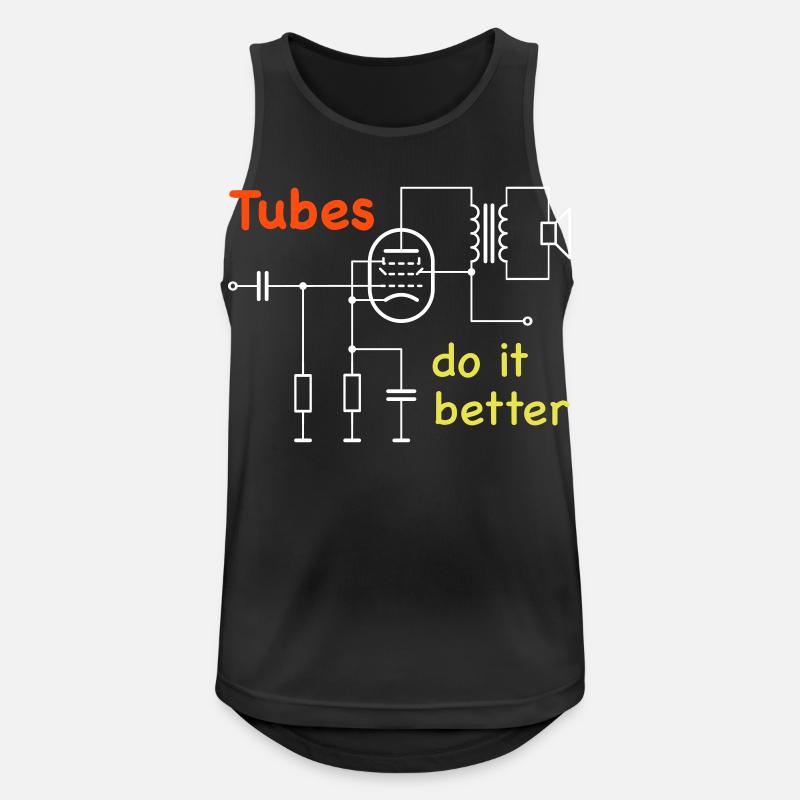 Vacuum Tubes do it better - Männer Tank Top atmungsaktiv - Schwarz