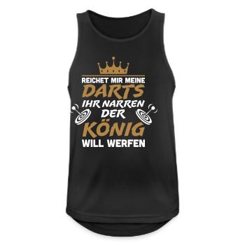 Reichet mir meine Darts ihr Narren - Männer Tank Top atmungsaktiv - Schwarz - Vorne - Nick (188cm)