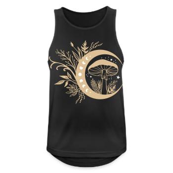 Cottagecore Aesthetic Mushroom - Men's Breathable Tank Top - black - Front - Nick (188cm)