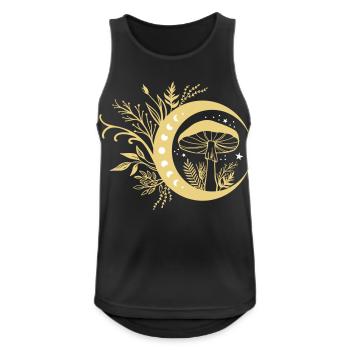 Cottagecore Aesthetic Mushroom - Men's Breathable Tank Top - black - Front - Nick (188cm)
