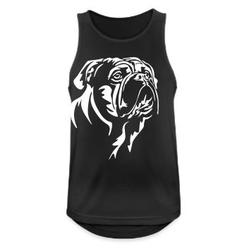Continental Bulldog Kopf "Black Edition" - Männer Tank Top atmungsaktiv - Schwarz - Vorne - Nick (188cm)