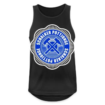 Schalker Ruhrpott Junge | Farbe änderbar - Männer Tank Top atmungsaktiv - Schwarz - Vorne - Nick (188cm)