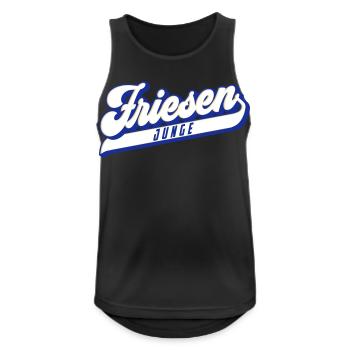 Friesen Junge | Farben änderbar - Männer Tank Top atmungsaktiv - Schwarz - Vorne - Nick (188cm)