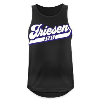 Friesen Junge | Farben änderbar - Männer Tank Top atmungsaktiv - Schwarz - Vorne - Nick (188cm)