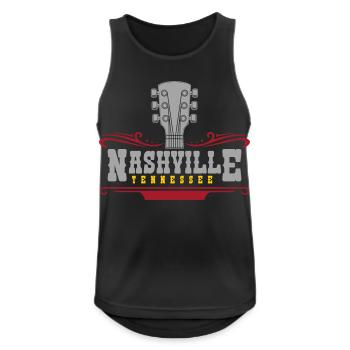 Nashville Tennessee Music | Colors changeable - Men's Breathable Tank Top - black - Front - Nick (188cm)