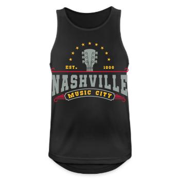 Nashville Tennessee Music | Colors changeable - Men's Breathable Tank Top - black - Front - Nick (188cm)