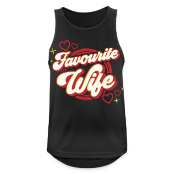 Favourite Wife | Colors changeable - Men's Breathable Tank Top - black - Front - Nick (188cm)