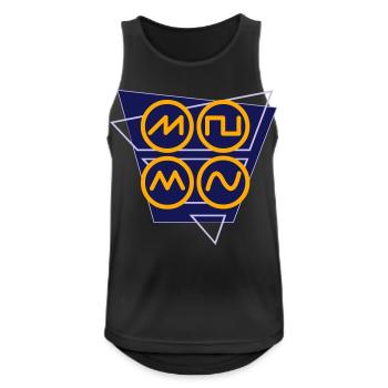 synthwave 80s sound wave - Men's Breathable Tank Top - black - Front - Nick (188cm)
