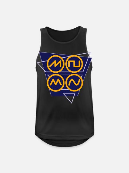 synthwave 80s sound wave - Men's Breathable Tank Top - black