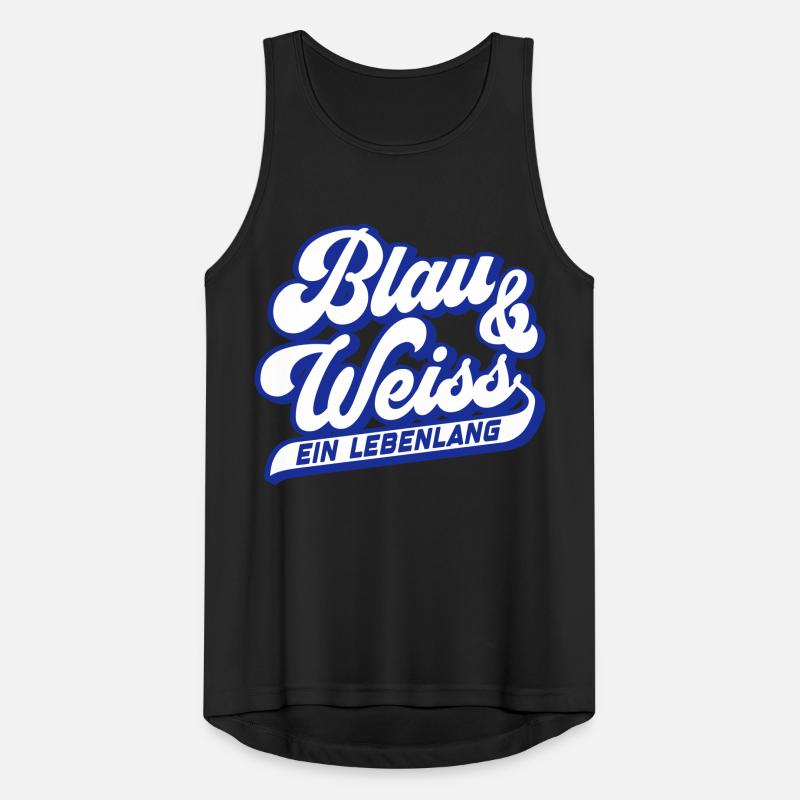 Blau & Weiss ein Lebenlang | Farben änderbar Männer Tank Top atmungsaktiv
