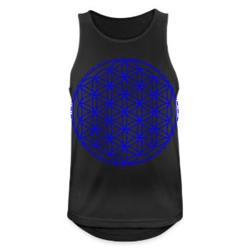 Fleur de vie | Couleur changeante - Débardeur respirant Homme - noir - Devant - Nick (188cm)