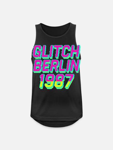 Glitch Berlin 1987 - Männer Tank Top atmungsaktiv - Schwarz