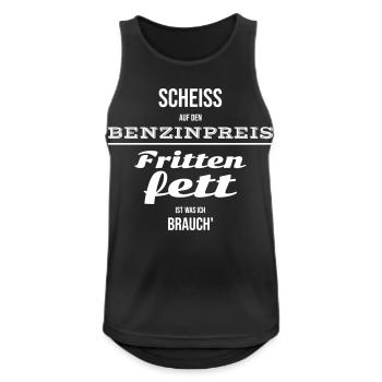 I Need Fry Fat Design Gift - Men's Breathable Tank Top - black - Front - Nick (188cm)