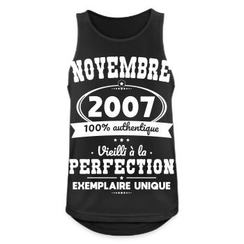 18th Birthday - November 2007 Perfection - Men's Breathable Tank Top - black - Front - Nick (188cm)