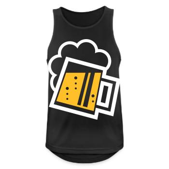 Bavarian beer mug (beer / beer mug / R /// 2C) - Men's Breathable Tank Top - black - Front - Nick (188cm)