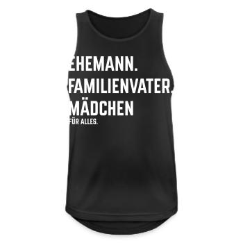 Husband Family Man Girl for Everything (White) - Men's Breathable Tank Top - black - Front - Nick (188cm)