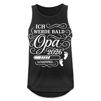 Ich werde bald Opa 2026 - Männer Tank Top atmungsaktiv - Schwarz - Vorne - Nick (188cm)