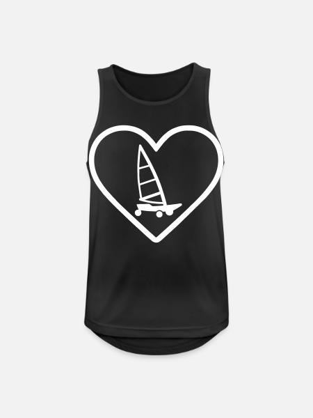 Heart Land Sailing – Wind-Powered Ride - Men's Breathable Tank Top - black