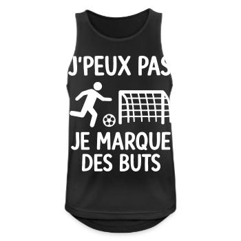 J’peux pas je marque des buts Football Foot - Débardeur respirant Homme - noir - Devant - Nick (188cm)