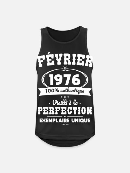 50-jähriges Jubiläum – Februar 1976 Perfektion - Männer Tank Top atmungsaktiv - Schwarz