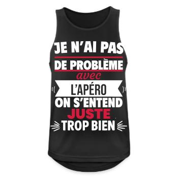 Just with aperitif humor - Men's Breathable Tank Top - black - Front - Nick (188cm)