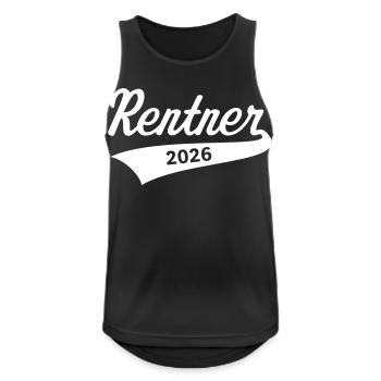 Retraités 2026 (Pension/retraite/Blanc) - Débardeur respirant Homme - noir - Devant - Nick (188cm)