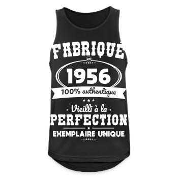 Made in 1956 – Aged to perfection - Men's Breathable Tank Top - black - Front - Nick (188cm)