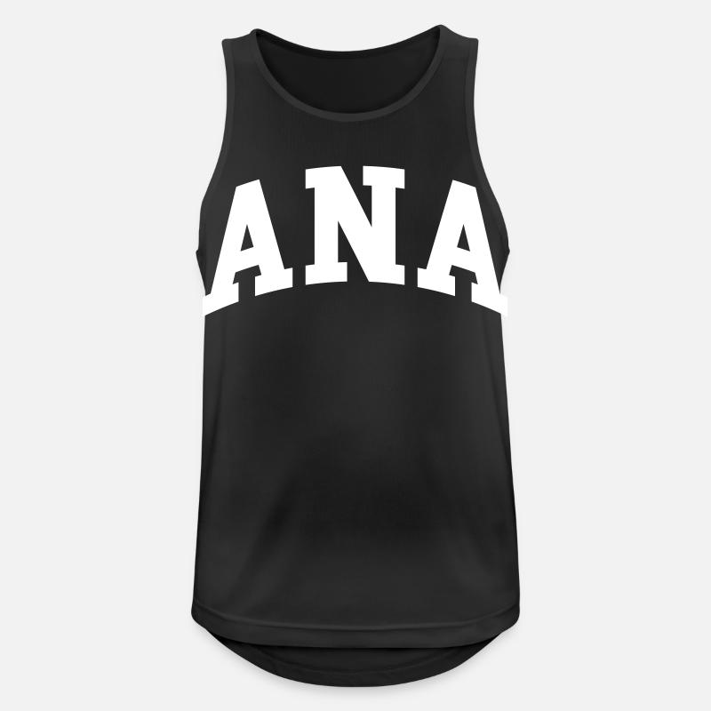 Ana - Männer Tank Top atmungsaktiv - Schwarz
