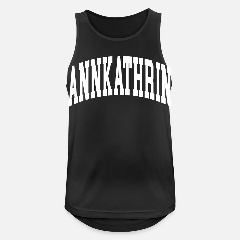 Annkathrin - Men's Breathable Tank Top - black