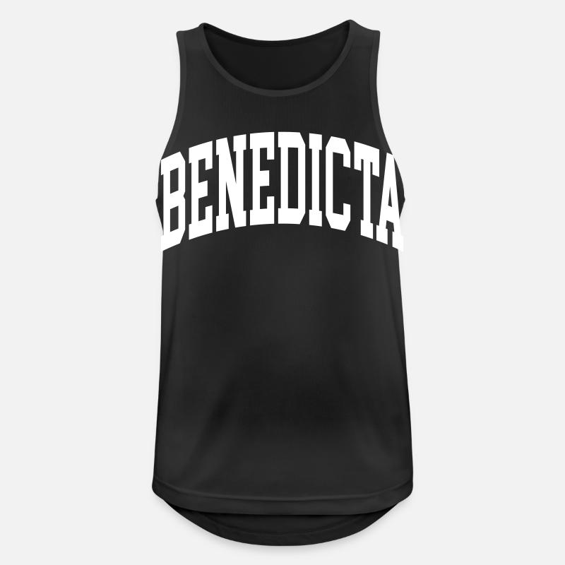 Benedicta - Männer Tank Top atmungsaktiv - Schwarz