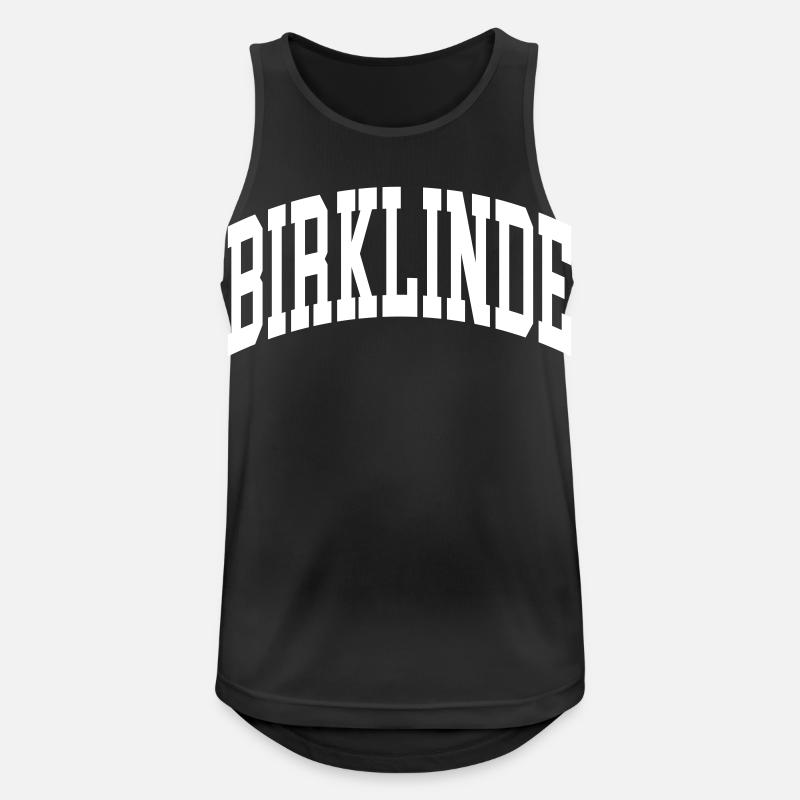 Birklinde - Männer Tank Top atmungsaktiv - Schwarz