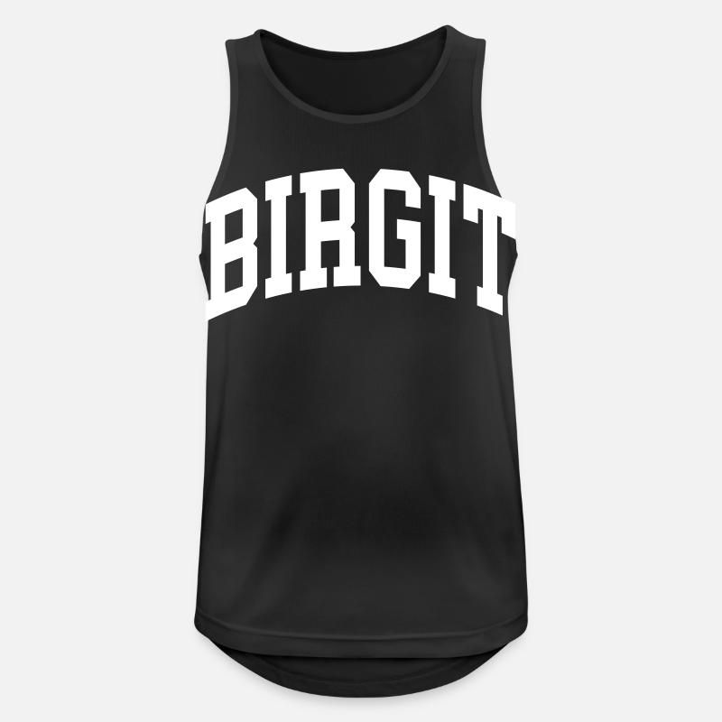 Birgit - Men's Breathable Tank Top - black