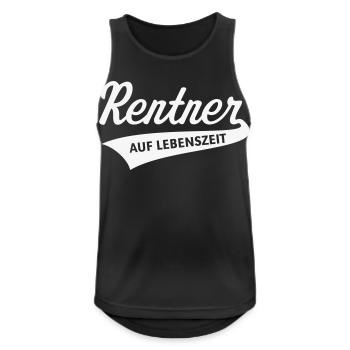 Rentner Auf Lebenszeit (Rente / Ruhestand / White) - Männer Tank Top atmungsaktiv - Schwarz - Vorne - Nick (188cm)