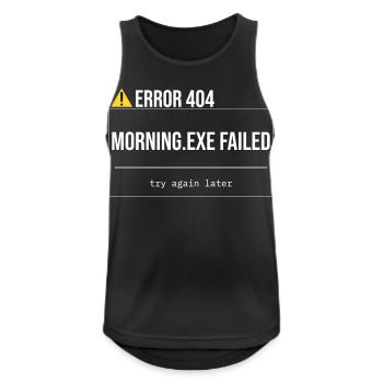 Error 404 - Morning.exe was not loaded - Men's Breathable Tank Top - black - Front - Nick (188cm)