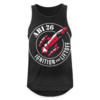 Abi 26 Ignition And Liftoff (Abitur 2026 / NEG2C) - Männer Tank Top atmungsaktiv - Schwarz - Vorne - Nick (188cm)