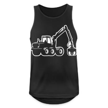 Harvester Silhouette - Men's Breathable Tank Top - black - Front - Nick (188cm)