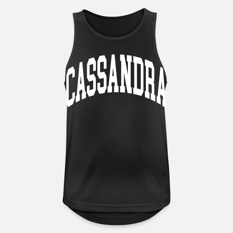 Cassandra - Männer Tank Top atmungsaktiv - Schwarz