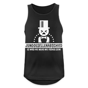 Junggesellenabschied – Nie Mehr Wie Früher! (W) - Männer Tank Top atmungsaktiv - Schwarz - Vorne - Nick (188cm)