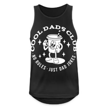 Vatertag | Cool Dads Club | Papa Dad - Männer Tank Top atmungsaktiv - Schwarz - Vorne - Nick (188cm)