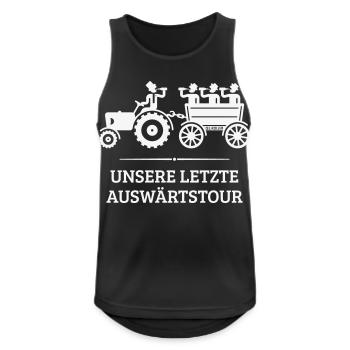 Unsere Letzte Auswärtstour Mit Trecker (JGA / W) - Männer Tank Top atmungsaktiv - Schwarz - Vorne - Nick (188cm)