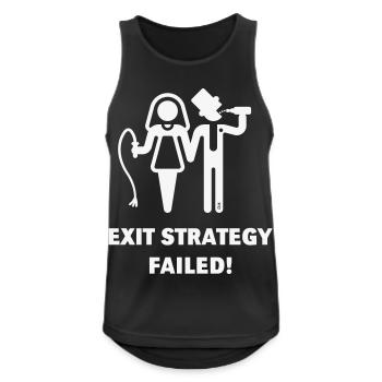 Exit Strategy Failed! (JGA Bräutigam Game Over W) - Men's Breathable Tank Top - black - Front - Nick (188cm)