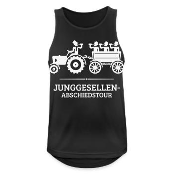 Junggesellen-Abschiedstour Mit Trecker (JGA / W) - Männer Tank Top atmungsaktiv - Schwarz - Vorne - Nick (188cm)