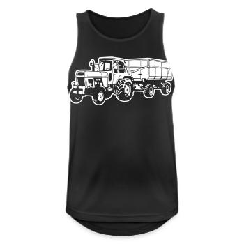 ZT300 mit HW80 (Differenzbild) - Männer Tank Top atmungsaktiv - Schwarz - Vorne - Nick (188cm)