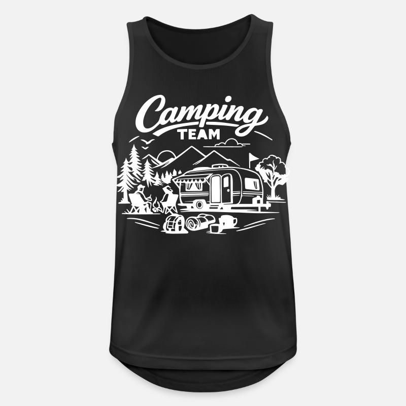 Camping Team - Men's Breathable Tank Top - black