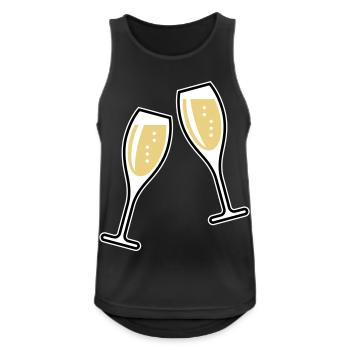 2 Sektgläser (Sekt / Oval / Zu / 3C) - Débardeur respirant Homme - noir - Devant - Nick (188cm)