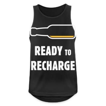 Ready To Recharge (Beer / Beer / NEG 2C) - Men's Breathable Tank Top - black - Front - Nick (188cm)