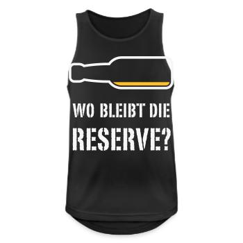 Where is the reserve? (Beer / Beer / NEG 2C) - Men's Breathable Tank Top - black - Front - Nick (188cm)