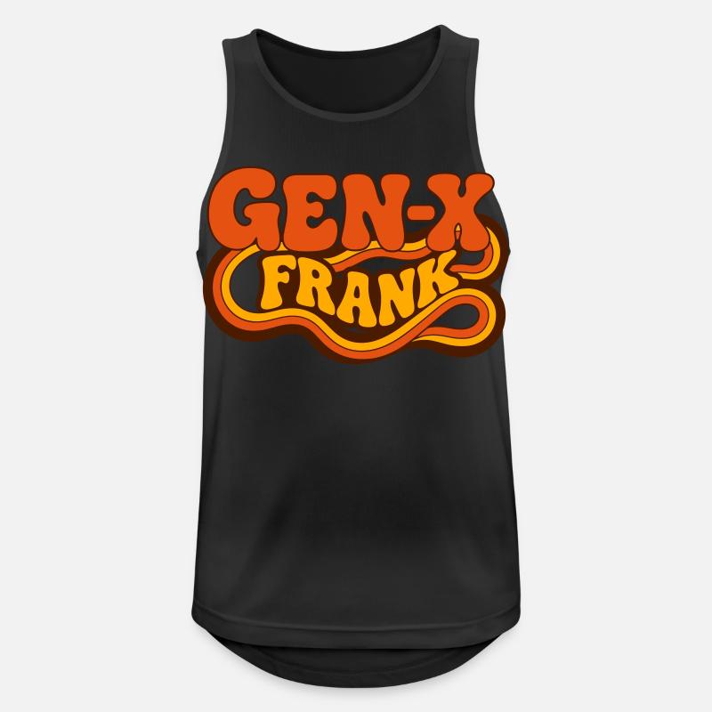 Gen-X Frank Retro Logo - Männer Tank Top atmungsaktiv - Schwarz
